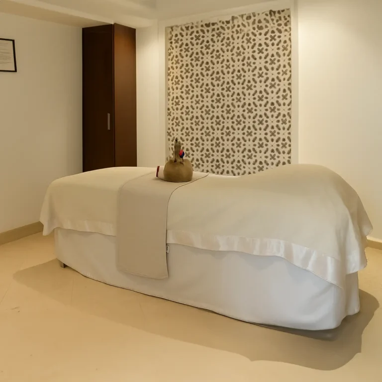 Private massage therapy room at The Spa in Lemon Tree, Sector-29, Gurugram offering serene spa sessions.