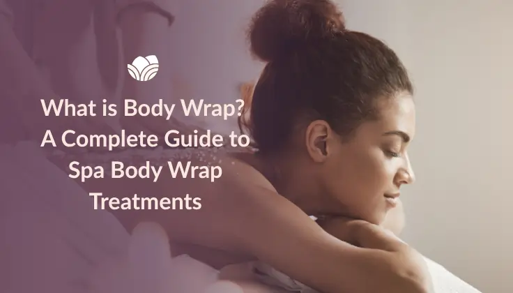 What is body wrap spa treatment with herbal paste, towels and wellness essentials.