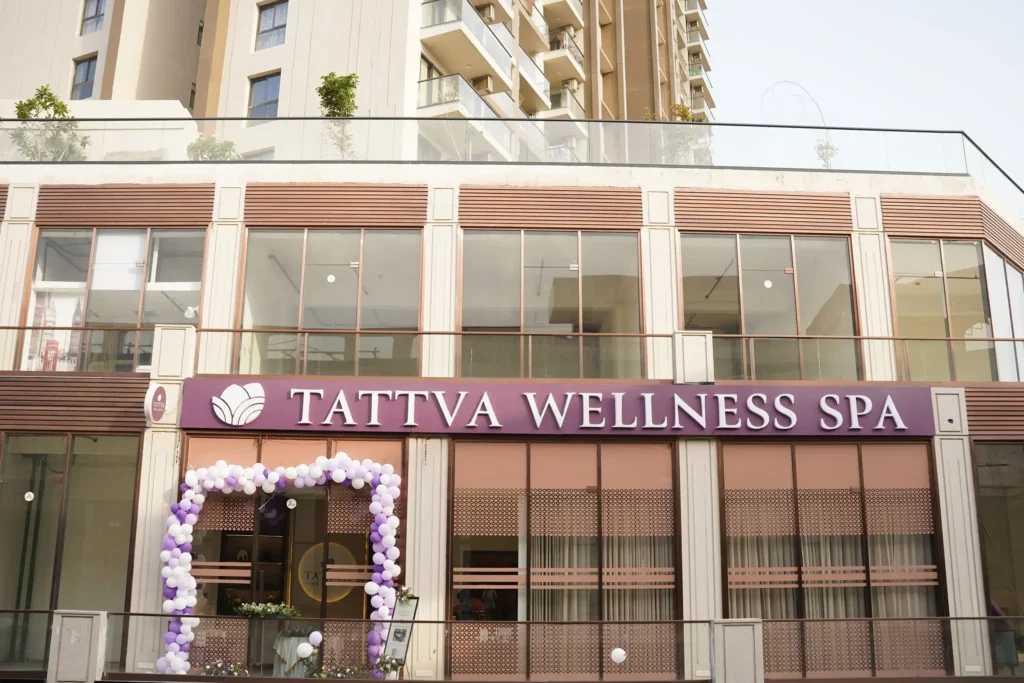 Exterior view of Tattva Wellness Spa outlet, representing one of the leading spa franchise opportunities in India.