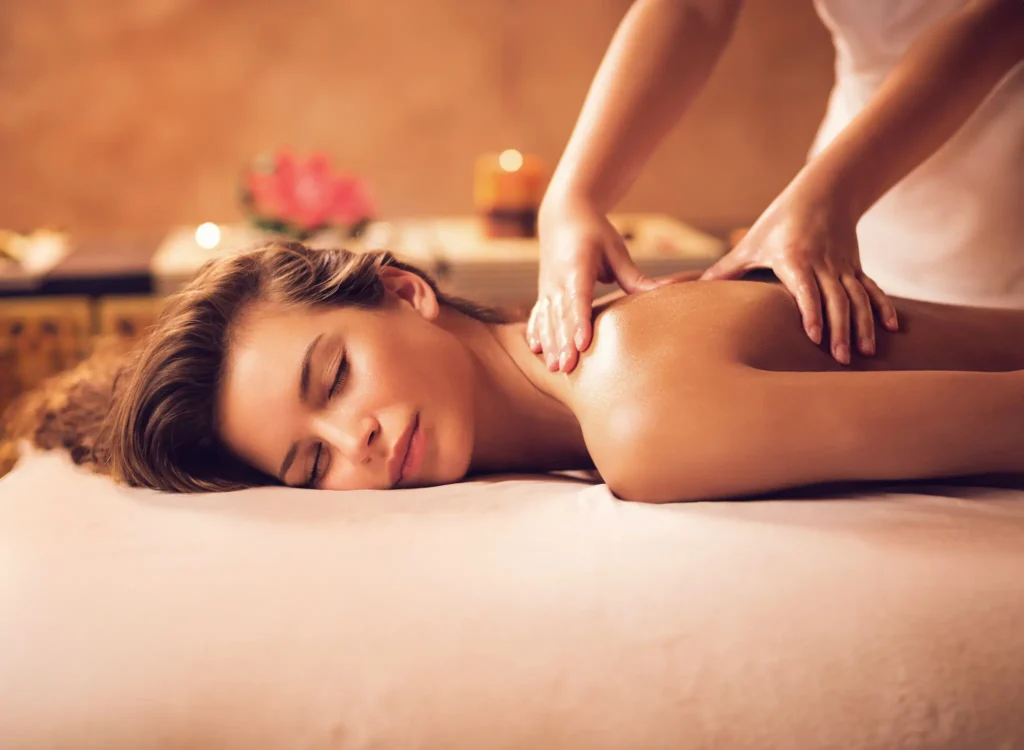 Swedish massage for women at Tattva Wellness Spa promoting deep relaxation and stress relief.