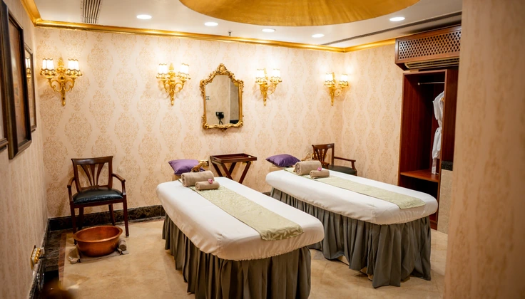 Couple spa therapy room at Tattva Wellness Spa.