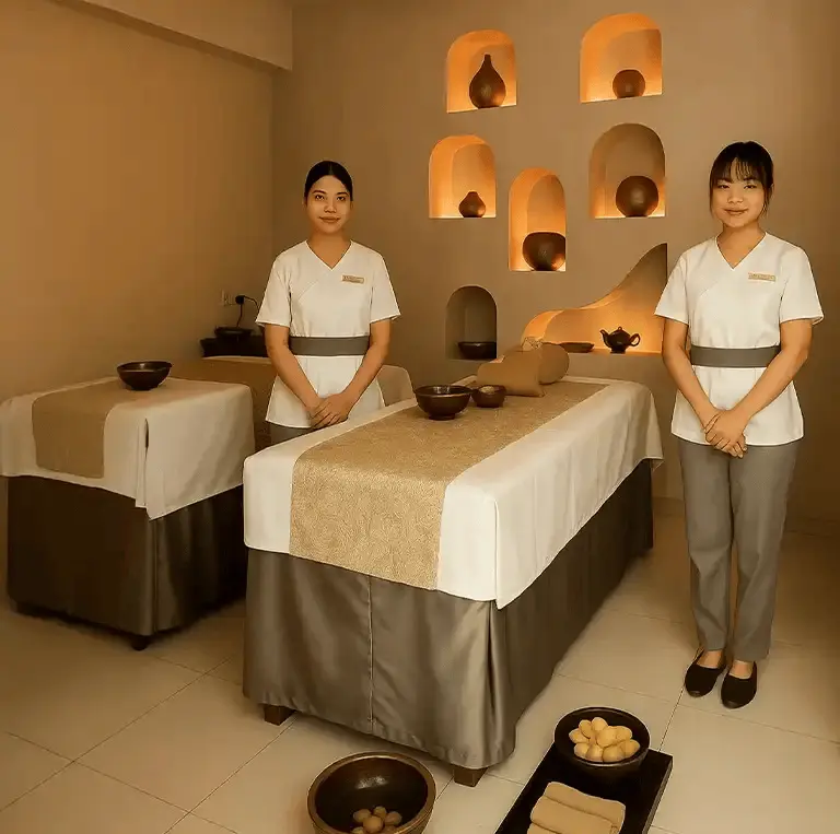 Couple spa room from tattva wellness spa in goa who will deliver best Swedish massage in goa 