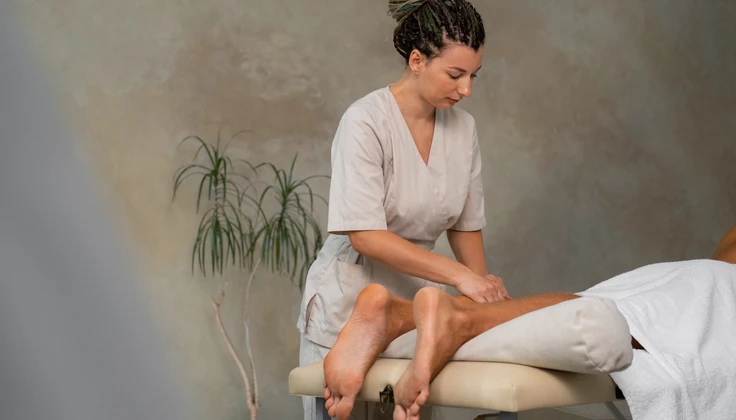 Jet Lag Therapy Massage to ease travel fatigue and muscle tension.