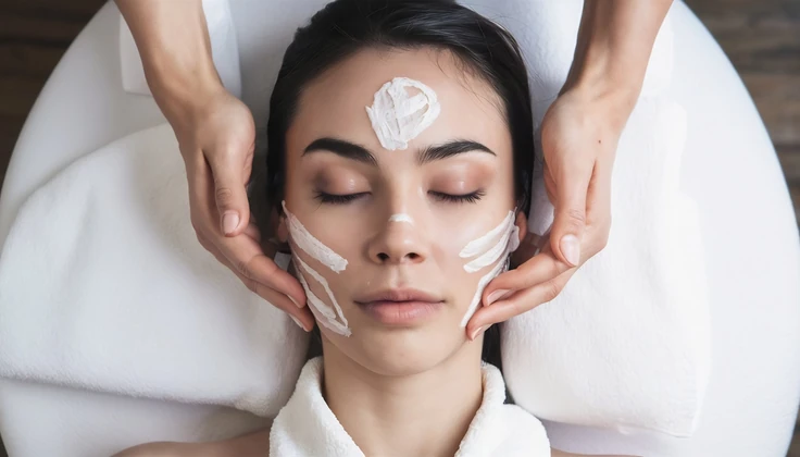 Rejuvenating Facial treatment with a nourishing face mask for refreshed and glowing skin.