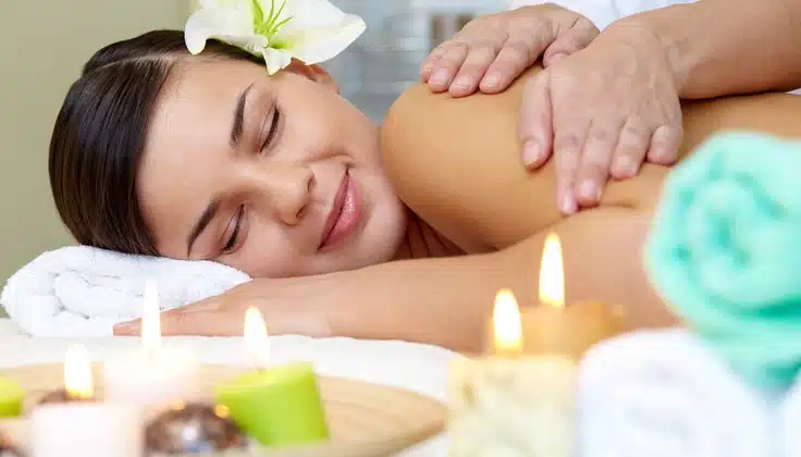 Spa gift voucher being presented as a thoughtful gift for a special celebration.
