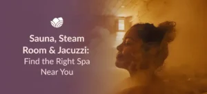 Alt Text: Sauna, steam room and jacuzzi spa experience for relaxation and wellness.